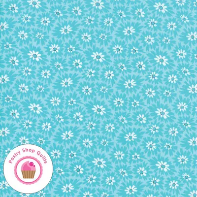 Moda FIDDLE DEE DEE 22386 11 Turquoise Blue Floral ME & MY SISTER Quilt Fabric • $5.95