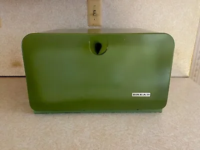 Vintage Pantry Queen Avocado Green Bread Box • $50