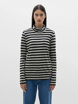 NWT Bassike Stripe Funnel Neck Top Cotton XS • $49