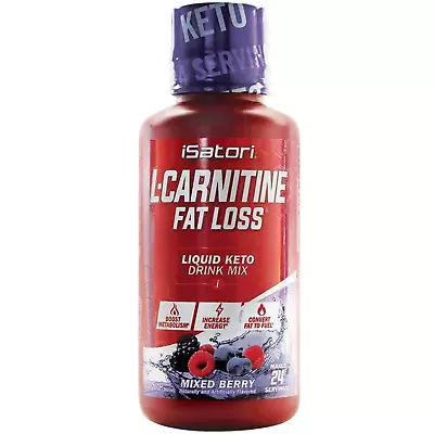 L-CARNITINE Fat Loss - Metabolism Activator - Mixed Berry 1500mg / 24 Servings • $16.99