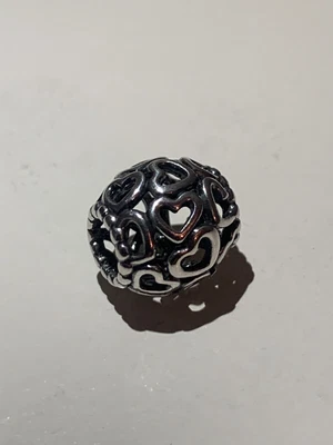 £11.50 • Buy Genuine Pandora Hearts All Over Open Work Charm. 925 ALE.