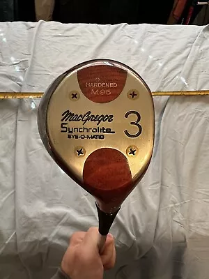 MacGregor Eye-O-Matic Synchrolite Persimmon 3 Wood- Pristine Condition • $35