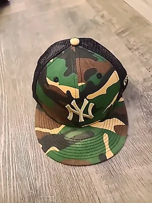 New Era 9fifty NYYork Yankees Urban Olive Camo Gold Logo Hat Cap Mesh Snapback • $25