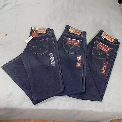 Lot Of 3 NWT Vintage Y2K Levis 505 Regular Denim Jeans Mens 32x34 (2007-2008) • $1