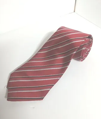 Donald J. Trump Signature Mens Silk Tie Classic Style Handmade China Red Striped • $9.75