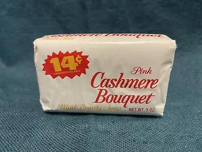 Vintage Pink Cashmere Bouquet 5 Oz Mild Beauty Soap Colgate/Palmolive 1970’s. • $15.95