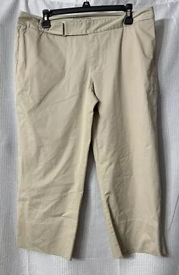 NWT Martin + Osa Womens Beige Khaki Copped Capri Pants Slacks Trousers Size 12 • $24.99