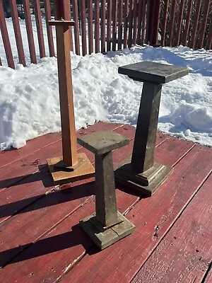 3 Antique VTG 1920s 1930s Wood General Store Clothing Hat Counter Display Stands • $100