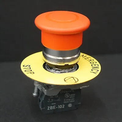 Schneider Electric ZB4BT84 E-Stop Push Button W/ ZBE-102 Contact Block • $49.95