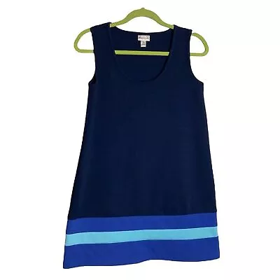 Isaac Mizrahi For Target Color Block Mini Dress Size 2 Navy Royal Light Blue • $14.99