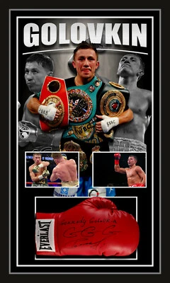 $746.25 • Buy Gennady Golovkin Triple G Signed & Framed Boxing Glove (Online Authentics)