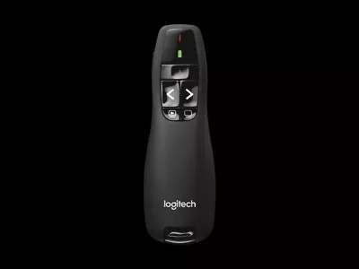 Logitech R400 Laser Presentation Remote USB 15m Clicker Black New • £21.99