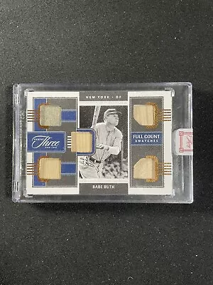 2022 Panini Three And Two BABE RUTH Full Count Swatches 3/3 Bat Jersey # 1/1 • $2499.99