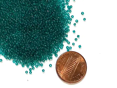 Antique Italian Micro Seed Beads -13/0-14/0 Rich Teal Blue- 4 Gram Bags • $5.75