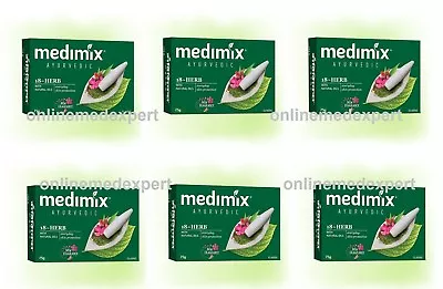 6 X Medimix 75gm - 100% Real Ayurvedic Soap 18 Herbs & Natural Oil-FREE SHIPPING • $20.74