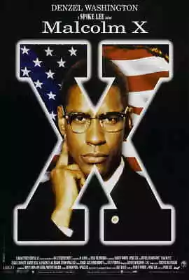 MALCOLM X Movie Poster 27x40  Theater Size - Licensed | New | Denzel     • $24.99