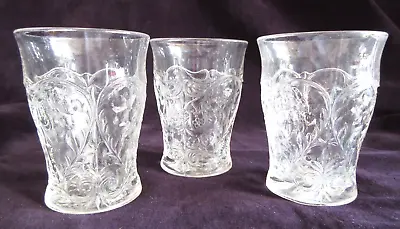 3 Matching McKee Rock Crystal Juice Glasses Tumblers 4  X 3  VGUC • $24