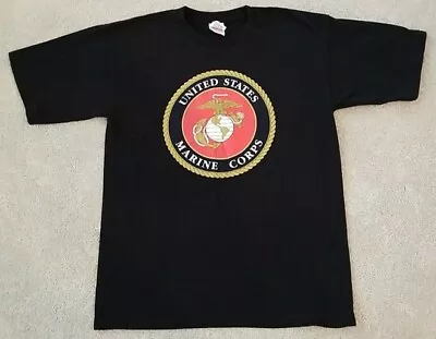 UNITED STATES MARINE CORPS Bayside T-Shirt Men's Med Black • $11.25