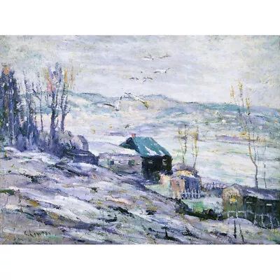 Ernest Lawson Windy Day Bronx River Canvas Art Print Poster • £13.99