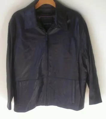 Marc New York By Andrew Marc Men's Black Leather Jacket Size L • $29.99