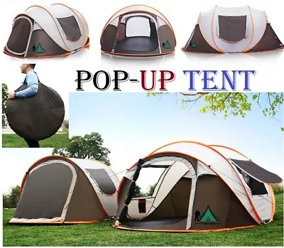 Instant Up Camping Tent 3-6 Person Pop Up Tents Family Hiking Dome Waterproof • $96