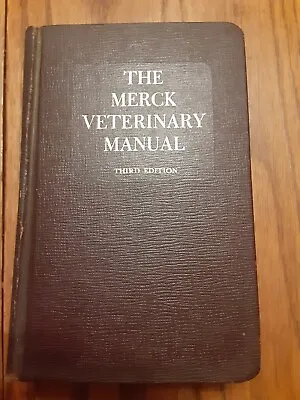  Vtg The Merck Veterinary Manual 3rd Edition ~ 1967 ~ Hardcover ~ • $14.99