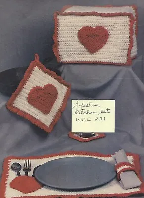 Festive Kitchen Set (#WCC291-46)  Vintage  Crochet  Pattern • $2.25
