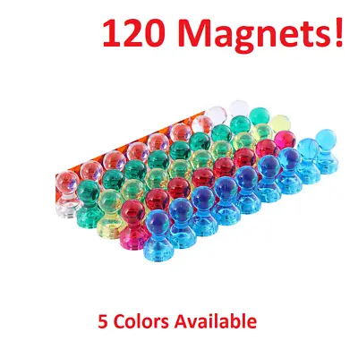 120 Pieces - 5 Colors Heavy Duty Neodymium Magnetic Push Pins Free USA Shipping! • $13.99