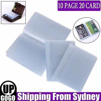 10 Page 20 Card Credit Card Or Pictures Plastic Card Holder Wallet Insert AU STO • $7.95