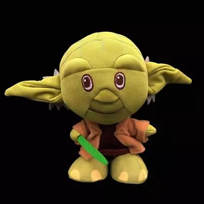 Heroez By Seven20 Star Wars 6  YODA W/ Green Lightsaber Standing Plush Figure • $11.52