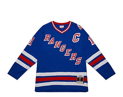 Mitchell & Ness Blue Line Mark Messier New York Rangers 1993 Jersey Royal Blue • $150