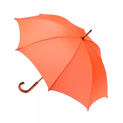 Clifton Women's Walking 103cm Wood Handle Windproof Umbrella Sun Shade Orange • $35