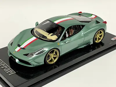 1/18 MR Collection Ferrari 458 Speciale Verde   Green   Francesca FE10C4F Carbon • $599.95