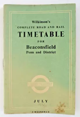 London Transport July 1936 ~  Beaconsfield Penn & District Timetable Booklet • £19.99