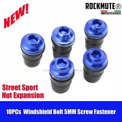 Windscreen Windshield Bolt 5MM Screw Fastener Nut Expansion 10pc BLUE For YAMAHA • $6.17