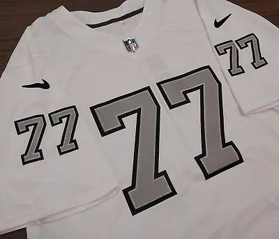 BLANK #77 Oakland Las Vegas Raiders Nike AFL Jersey White 2xl 26  PTP (Tag 3xl) • $59.99