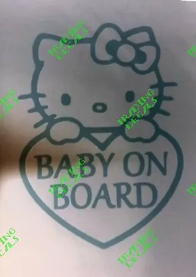 Hello Kitty Baby On Board Car Window Vinyl Decal Sticker 4 Inches! • $5.11