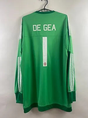 MANCHESTER UNITED 2015 2016 ADIDAS AUTHENTIC JERSEY Goalkeeper ENGLAND AC1458 • $99.99