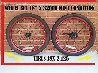 $45.99 • Buy 18  WHEEL SET Kids Bike BMX 😀 FRONT And REAR COASTER BRAKE 18 X32 Mm 💥 V.G.