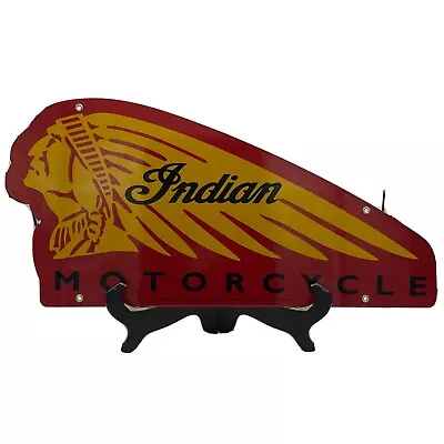 1927 Vintage Style ''indian'' Motorcycle Porcelain Dealer Sign 11.5x24 Inch  • $144