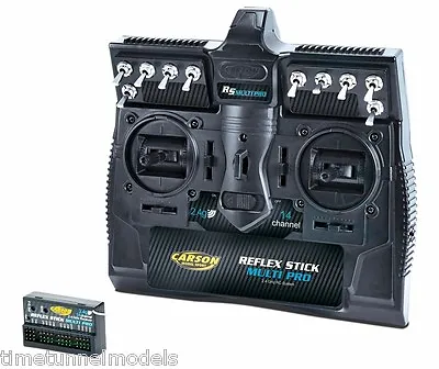 Carson 501003 Reflex Stick MULTIPRO 14Ch Radio+Receiver For Tamiya Trucks/Tanks • £123.49