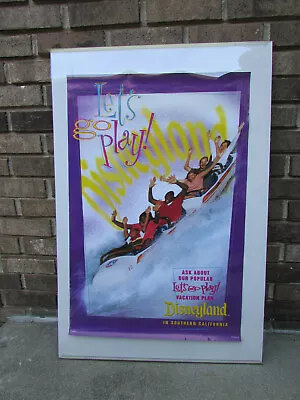 1990's 90's Disneyland Matterhorn Bobsleds Travel Company Agency Poster 30 X 20 • $19.99