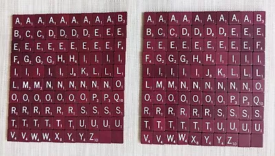 200 Burgundy SCRABBLE Wood Tiles Arts & Crafts & Scrapbooking • $22.75