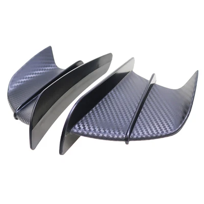 $18.19 • Buy Carbon Fiber Motorcycle Body Side Winglet Air Deflector Wing Spoiler Accessories