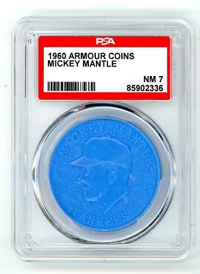 1960 Armour Coins MICKEY MANTLE New York Yankees PSA 7 NEAR MINT • $199.99