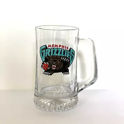 Vintage Memphis Grizzlies Beer Mug Stein Glass Basketball Team Sports Souvenir • $29.95