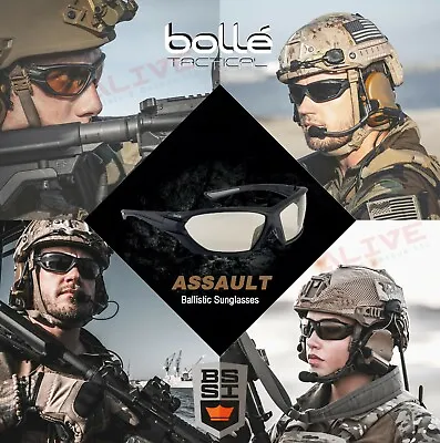 Bolle Sunglasses ASSAULT Tactical Ballistic Military Airsoft Shooting Army • £54.34