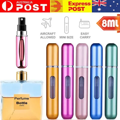 8ml Portable Perfume Atomizer Travel Refillable Bottle Mini Scent Pump Spra Au • $4.99