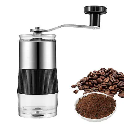  Manual Coffee Grinder Hand Coffee Mill With Ceramic Burrs 6/8 Adjustable  • £11.20