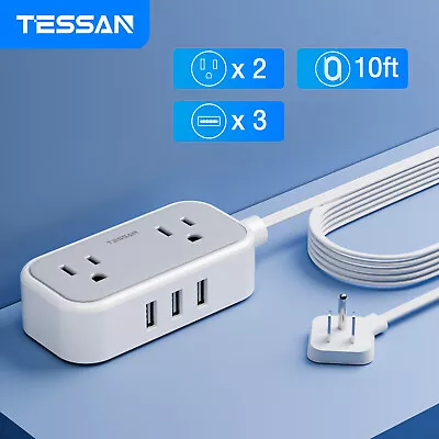 TSSAN Mini Extension Cable Power Socket 3 USB Portfor Cruise Ship • $24.49